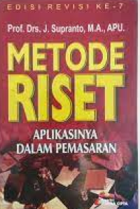 Image of Metode Riset Aplikasinya dalam Pemasaran Ed. Revisi ke-7